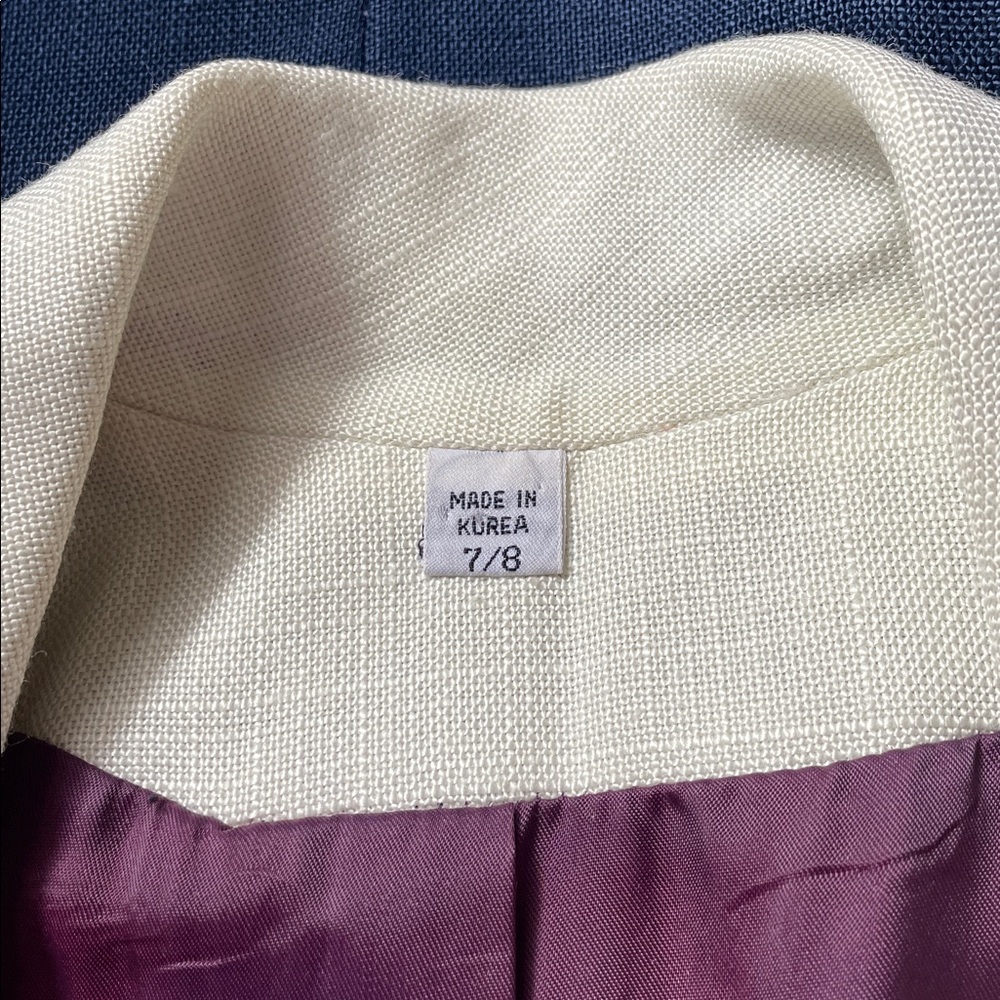 Vintage Liz Robert’s Blue & white Elegant Coat - Picture 3 of 5